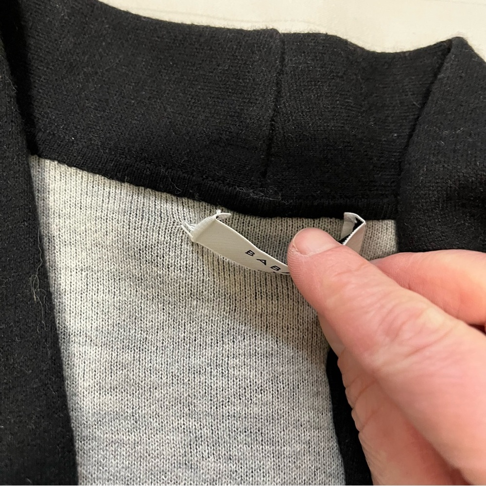 Aritzia Babaton Lance Long Line Wool Blend Cardigan Black / Grey size XXSmall - Picture 5 of 16